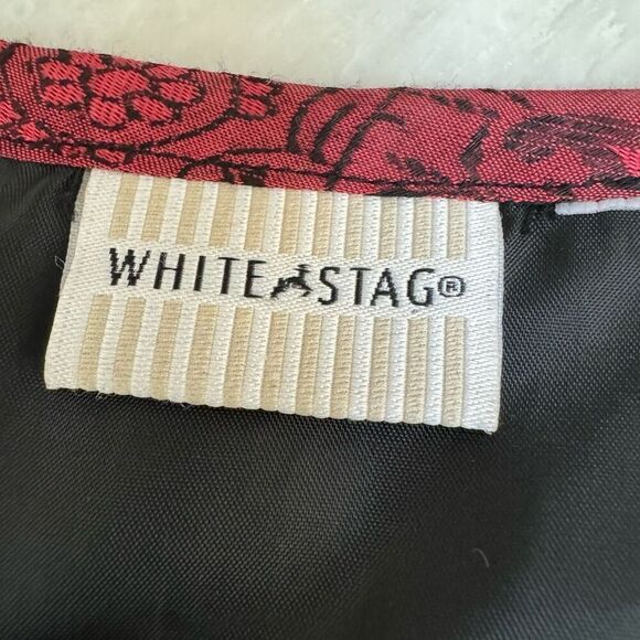 WHITE STAG vintage Black CHENILLE w/Satin Trim BEADED SEQUINS Button jacket XL - Picture 4 of 7